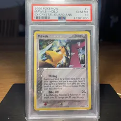 2006 Pokemon EX Crystal Guardians Mawile Holo #9 PSA 10 Gem Mint swirl - Image 1