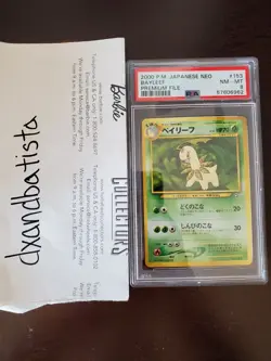 PSA 8 Bayleef 2000 Pokemon Japanese Neo Premium File #153 Near Mint - Image 1