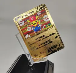 Pikachu Mario Pokemon Promo Gold Metal Card Collectible Gift/Display Hot！ - Image 5