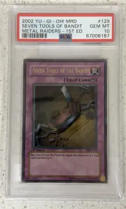 2002 Yu-Gi-Oh! Seven Tools Of Bandit 1st Edition #129 PSA 10 - Image 1