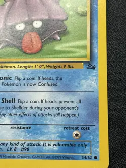 Pokemon Shellder 1st Edition 54/62 Fossil Common Card LP (#2) - Image 4