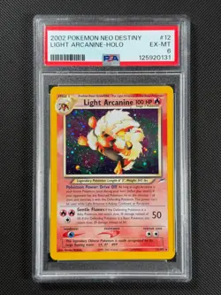 PSA 6 Light Arcanine 12/105 HOLO Pokemon Card WOTC Neo Destiny Rare Holo EX-MT - Image 1