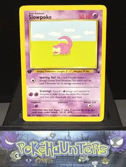 Pokemon Card Slowpoke 55/62 1st Edition Fossil Set WOTC Light Played - Image 1