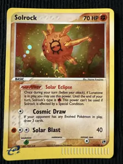 Solrock 13/100 NM Holo EX Sandstorm Rare Pokemon TCG Card - Image 1