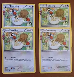 Pokemon TCG Fletchling Card RC25/RC32 Generations Radiant Collection NM x 4 - Image 1