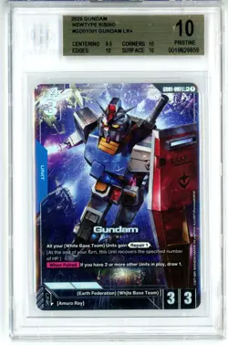 BGS Pristine 10 Gundam Card Game Gundam RX-78-2 GD01-001 LR+ Newtype Rising 2025 - Image 1