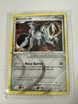 Arceus Lv. 100 AR9 Metal Holo Rare Pokemon Card platinum - Image 1