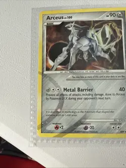 Arceus Lv. 100 AR9 Metal Holo Rare Pokemon Card platinum - Image 4