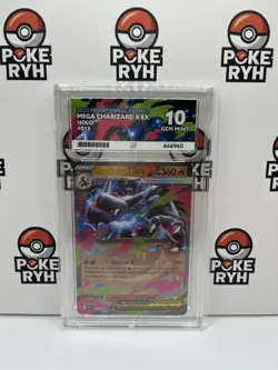 Mega Charizard X Ex 013/094 Phantasmal Flames Pokemon Card ACE 10 GEM MINT - Image 1