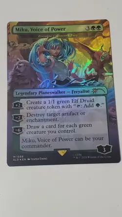 Miku, Voice of Power - Freyalise, Llanowar's Fury (Rainbow Foil) Secret Lair... - Image 1