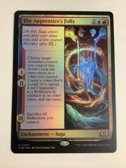 Mtg WOE: THE APPRENTICE'S FOLLY (Enchantment Saga) Regular Rare Foil 0200 - Image 1