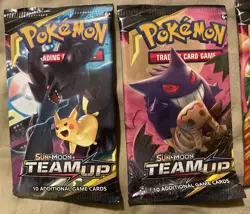 Pokemon: Sun & Moon - Team Up Booster Packs ART SET -4 Packs, 10 Cards Each Pack - Image 3