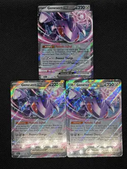 Pokemon TCG GENESECT EX 067/086 SV Black Bolt Double Rare Lot x3 - Image 1