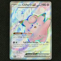 Lillie's Clefairy ex 173/159 Pokemon Journey Together Holo Full Art Ultra Rare - Image 2