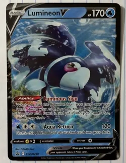 Pokemon TCG Sword & Shield Lumineon V SWSH250 Black Star Promo NM - Image 1