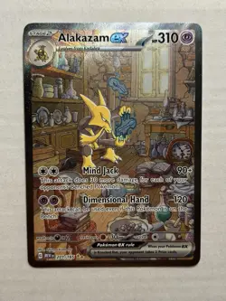 Pokemon TCG Alakazam ex 201/165 Scarlet & Violet Illustration Rare Holo - Image 1