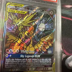 2019 POKEMON SM BLACK STAR PROMO FULL ART/MOLTRES & ZAPDOS & ARTICUNO GX PSA 8 - Image 2