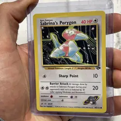Sabrina's Porygon 98/132 Unlimited Pokemon Gym Challenge LP+ Vintage Nintendo - Image 2