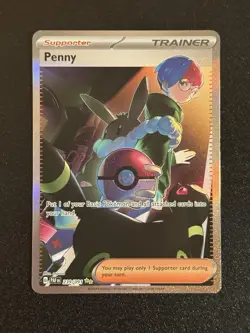 Pokemon TCG - Penny 239/091 Paldean Fates Special Illustration Rare NM - Image 1