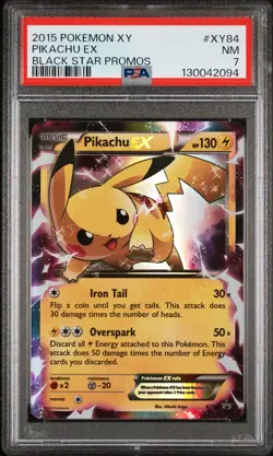 2015 POKEMON XY BLACK STAR PROMOS #XY84 PIKACHU EX PSA 7 - Image 1