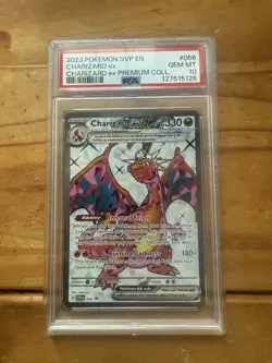 2023 POKEMON SVP EN-SV BLACK STAR PROMO #056 CHARIZARD EX PSA 10 - Image 1