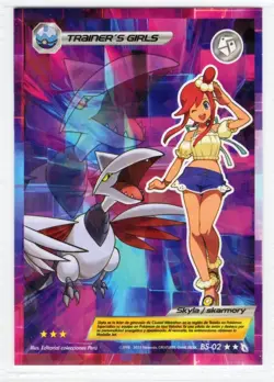 POKEMON TEAM UP TRAINERS - SKYLA & SKARMORY * CRACKED ICE HOLO - Image 1