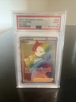 Pokemon Marnie Full Art Holo Secret Rare Sword & Shield PSA 9 - Image 1