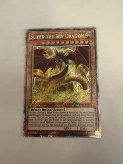 Yugioh: Slifer The Sky Dragon RA03-EN244 (PSR) Platinum Secret Rare NM/M - Image 1