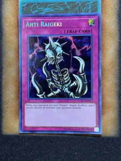 Yugioh Anti Raigeki LCKC-EN104 Secret Rare NM - Image 1