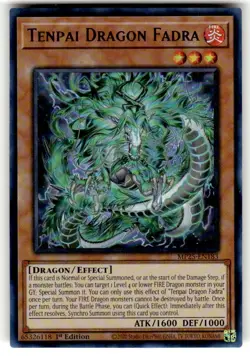 Yugioh! Tenpai Dragon Fadra - MP25-EN183 - Ultra Rare - 1st Edition Near Mint, E - Image 1