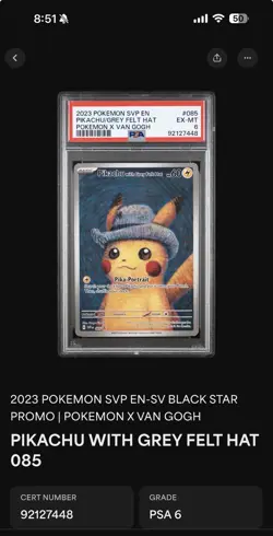 Pikachu with Grey Felt Hat 085 Sv: Scarlet & Violet Promo Cards Regular for sale online - Image 1