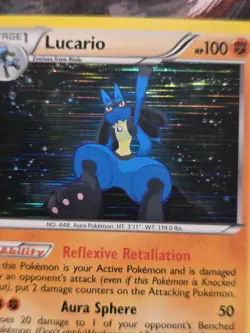 Lucario 80/113 B&W Legendary Treasures Holo Pokemon Card - Image 2