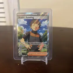 Pokemon Card Brock's Scouting 179/159 Journey Together Full Art Trainer NM - Image 1