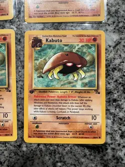 4 X 1st Edition Kabuto - Fossil - #50/62 - Vintage Pokemon Card 1999 WOTC MP - Image 5