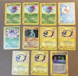 EX Expedition Base Set Pokemon Card Lot 11 TCG 2002 Gloom Koffing Machop Mareep - Image 1