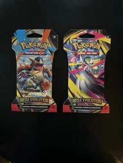 Why Of 2 POKEMON MEGA EVOLUTION SLEEVE SEALED Trading Cards - Image 1