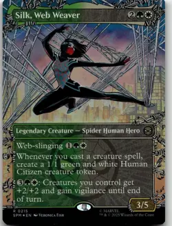 MTG: Silk, Web Weaver (Borderless) - Marvel's Spider-Man #215 R Foil NM - Image 1