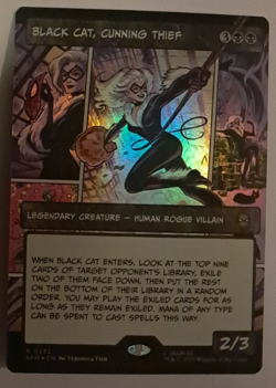Black Cat, Cunning Thief Showcase Foil Marvel Spiderman MTG MAGIC THE GATHERING - Image 1