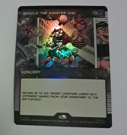 Behold the Sinister Six! Showcase FOIL Marvel Spider-man MTG MAGIC THE GATHERING - Image 1