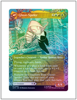 1x Gwen Stacy 0209, Borderless Art Foil, Magic MTG NM - Image 2