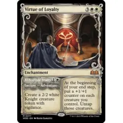 Virtue Of Loyalty (showcase) M/NM Magic: The Gathering MTG Wilds Of Eldraine - Image 1