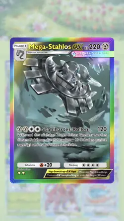 Pokemon TCG Pocket Mega-Stahlos EX ⭐⭐ Rainbow Fullart (GER) - Trade - Image 1