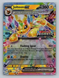 Pokemon Prismatic Evolutions #030/131 Jolteon ex Promo Surprise Box Stamped - Image 1