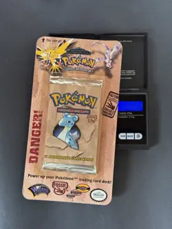 HEAVY 34.62g Pokemon Fossil Blister Booster Pack Factory Sealed WOTC Lapras - Image 1