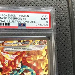 PSA 9 Pokemon Twilight Masquerade Hearthflame Mask Ogerpon ex SIR 212/167 - Image 3