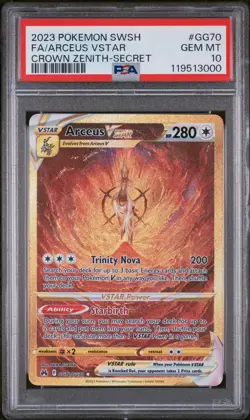 2023 Pokemon SWSH #GG70 Arceus VSTAR Crown Zenith-Secret PSA 10 G2U - Image 1