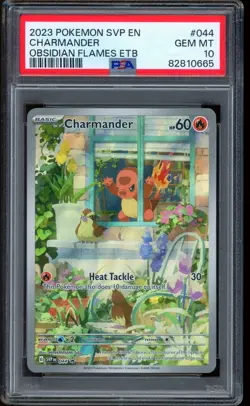 2023 Pokemon Charmander Obsidian Flames ETB #044 PSA 10 GEM MINT - Image 1