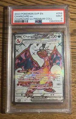 2023 Pokemon Svp En-Sv Black Star Promo #056 Charizard Ex Premium Coll. PSA 9! - Image 1