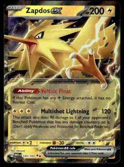 Pokemon TCG SV: Scarlet & Violet 151 #145/165 Zapdos ex NM - Image 1