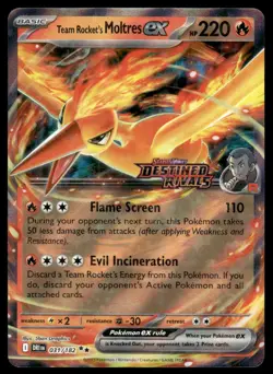 Pokemon TCG SV Promos #031/182 Team Rocket's Moltres EX (STAMPED) NM - Image 1